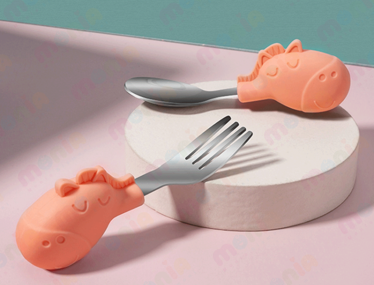 خرید قاشق 2 عددی استیل کودک